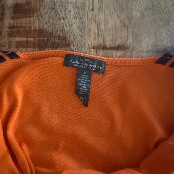 Vintage Ralph Lauren LRL Orange Sleeveless Women's Dress - Picture 6 of 9